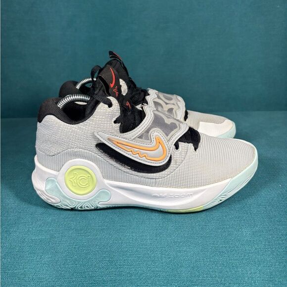 Size 7.5 - Men’s Nike KD Trey X Wolf grey volt crimson shoes - Picture 3 of 8